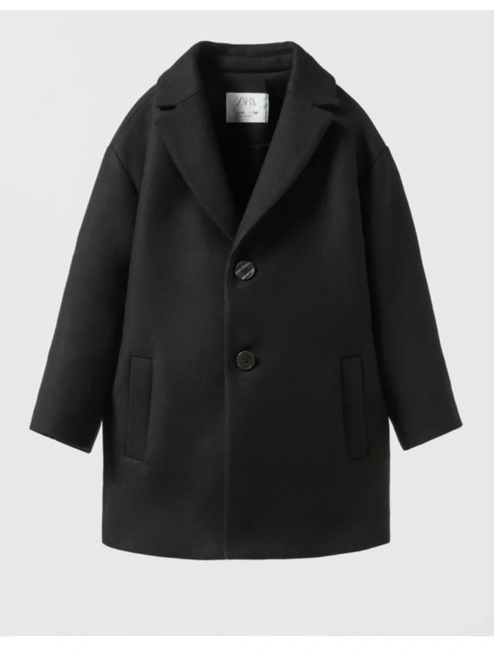 Zara top coat Single-Breasted Coat in black size 11/12